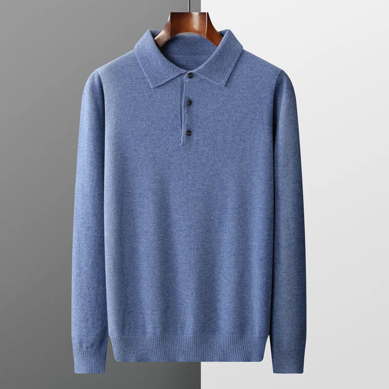 Men's Merino Wool Polo Shirt – Breathable Smart-Casual Top