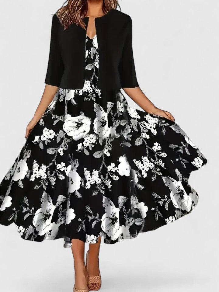 Women's Elegant Midi Dress - Effortless for Any Occasion