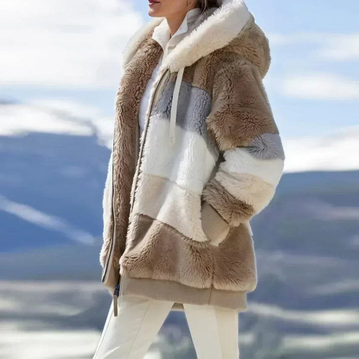 Women's Hooded Cashmere Coat - Elegant Winter Warmth