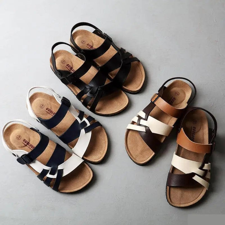 Women's Premium Leather Sandals - All-Day Comfort & Support