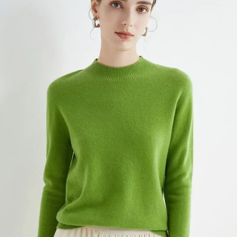 Women's Merino Wool Cashmere Blend Sweater - Soft & Warm