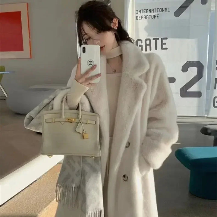 Women's Irene Double-Breasted Coat - Cozy Winter Essential
