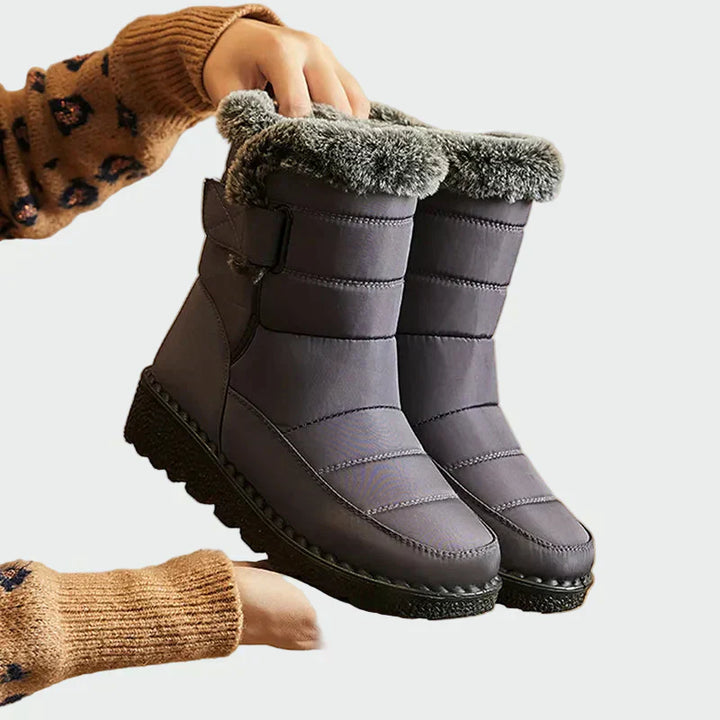Women's Faux Fur Lined Winter Boots - Cozy & Non-Slip for Cold Weather