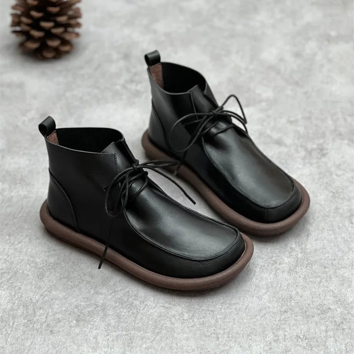 Women's Genuine Leather Boots - All-Day Comfort and Style