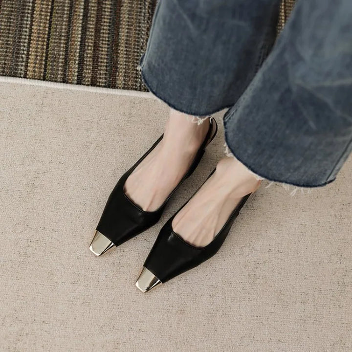 Women's Pointed Toe Slingback Heels - Effortless Everyday Polished