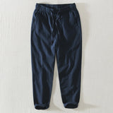 Men's Linen Relaxed-Fit Trousers – Breathable Japanese Style