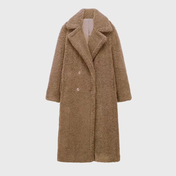 Women's Teddy Coat - Cozy and Chic Double-Breasted