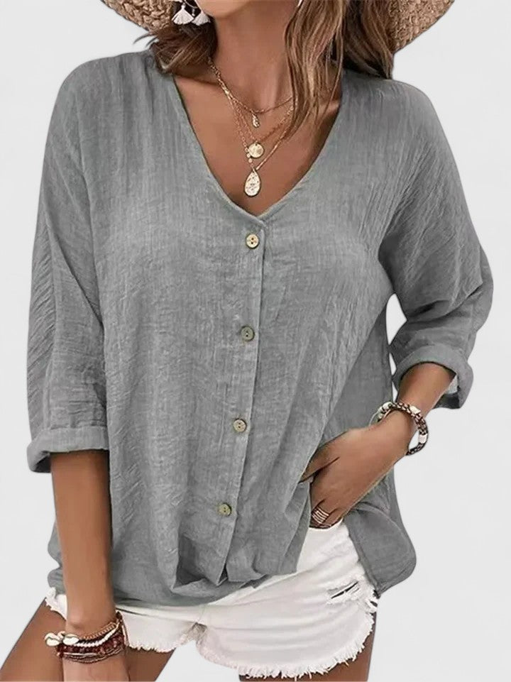 Women's Sophisticated Blouse - Effortless Summer Elegance