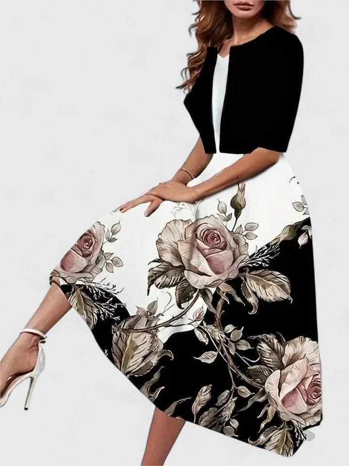Women's Elegant Midi Dress - Effortless for Any Occasion