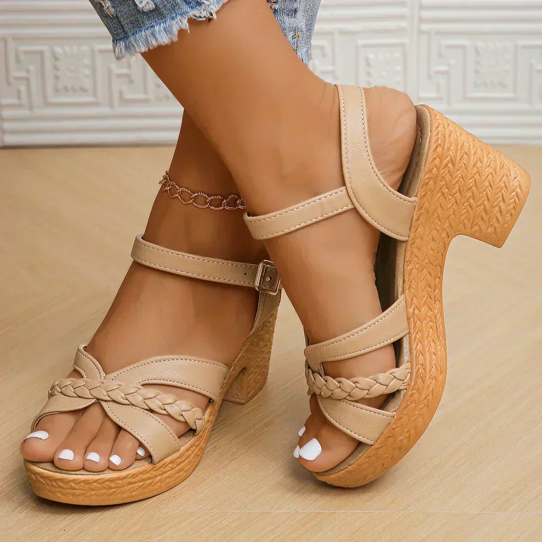 Women's Braided Platform Sandals - Effortless Summer Style