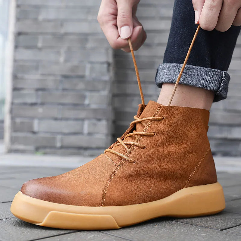 Men's Leather Chukka Boots – Smart Casual Ankle Desert Boots