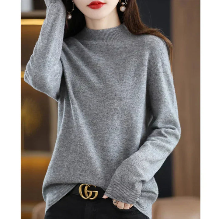 Women's Merino Wool Cashmere Blend Sweater - Soft & Warm