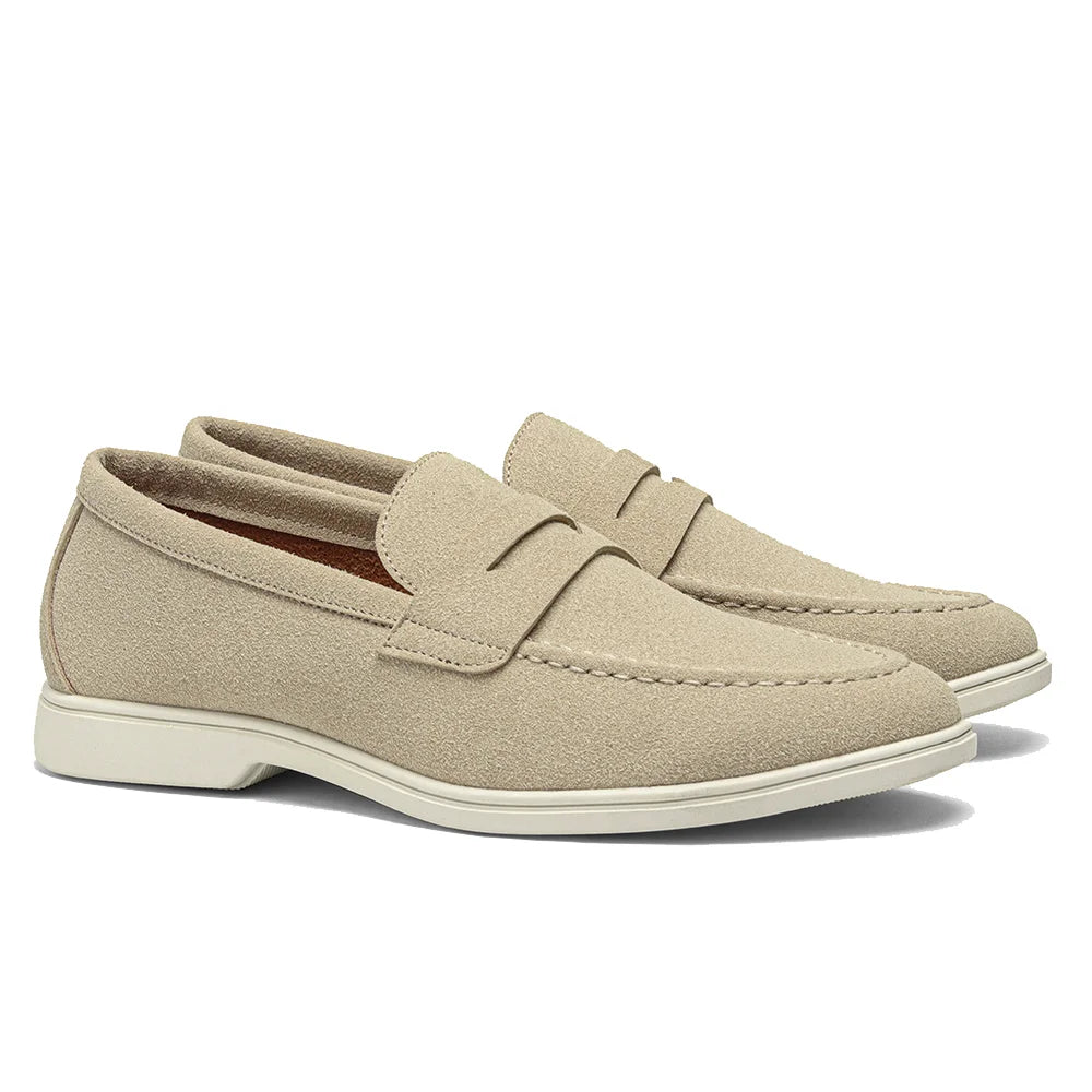 Men's Suede Slip-On Loafers – Soft Casual Driving Shoes