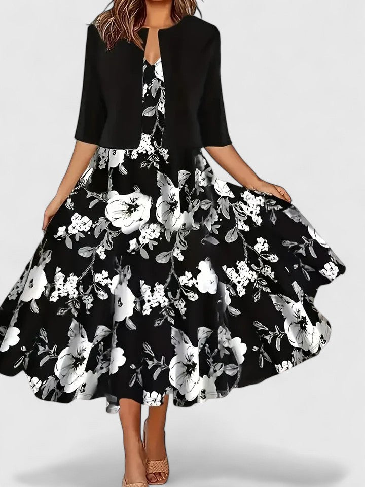 Women's Elegant Midi Dress - Effortless for Any Occasion
