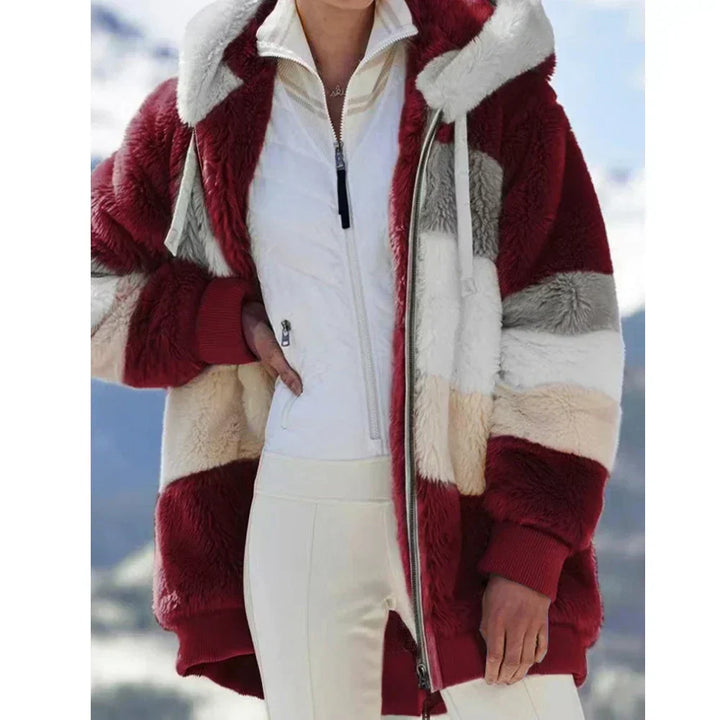 Women's Hooded Cashmere Coat - Elegant Winter Warmth