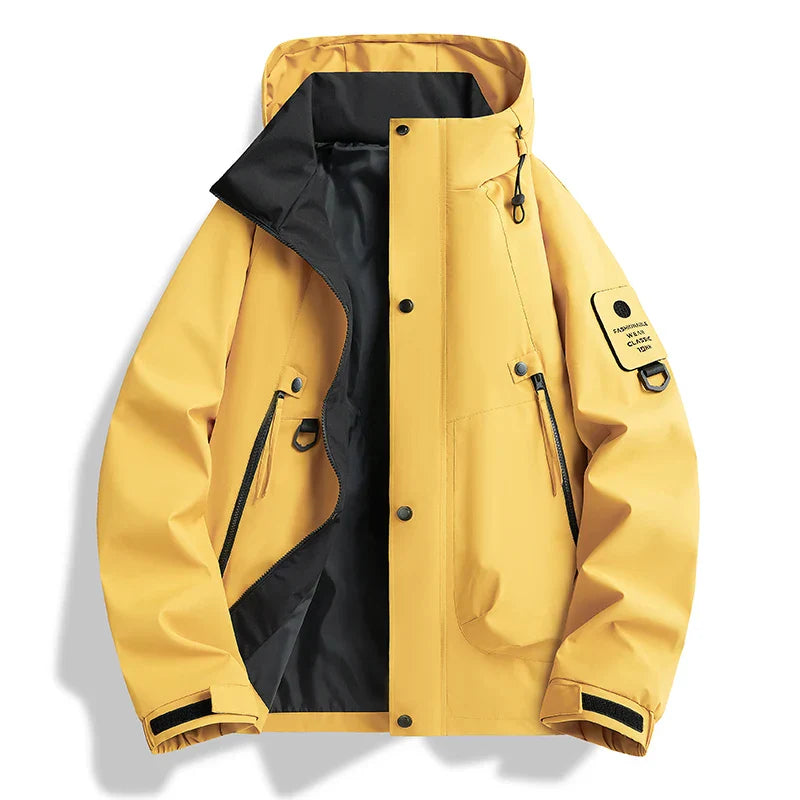 Men's Hooded Shell Jacket – Water-Resistant Lightweight Rain Jacket