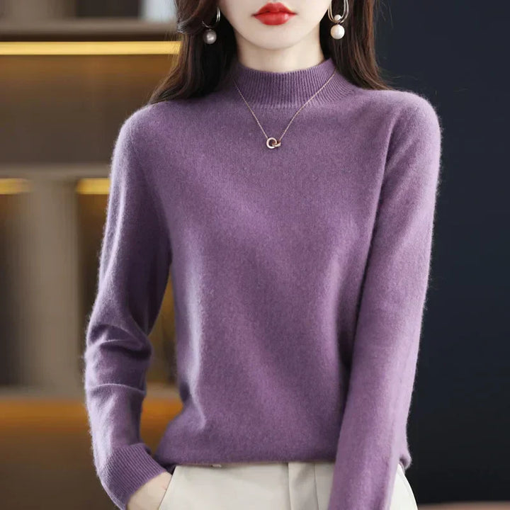 Women's Merino Wool Cashmere Blend Sweater - Soft & Warm