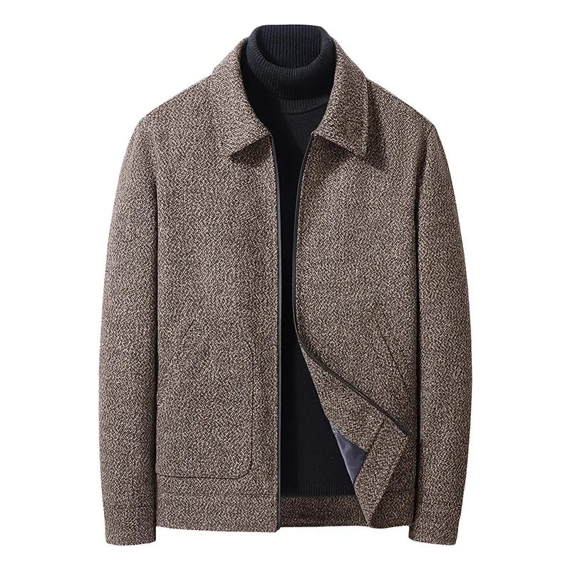 Men's Twill Jacket – Padded Zip-Up Layer for Cool Days