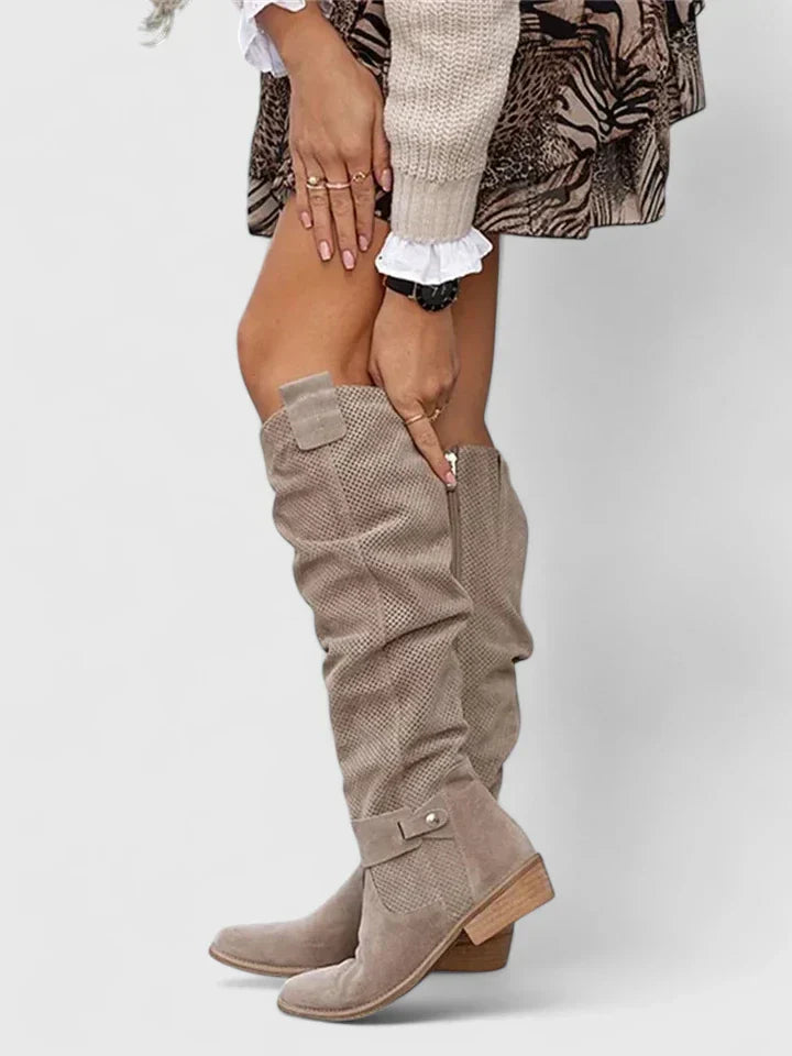 Women's Chic Knee-High Boots - Elevated Style with Every Step