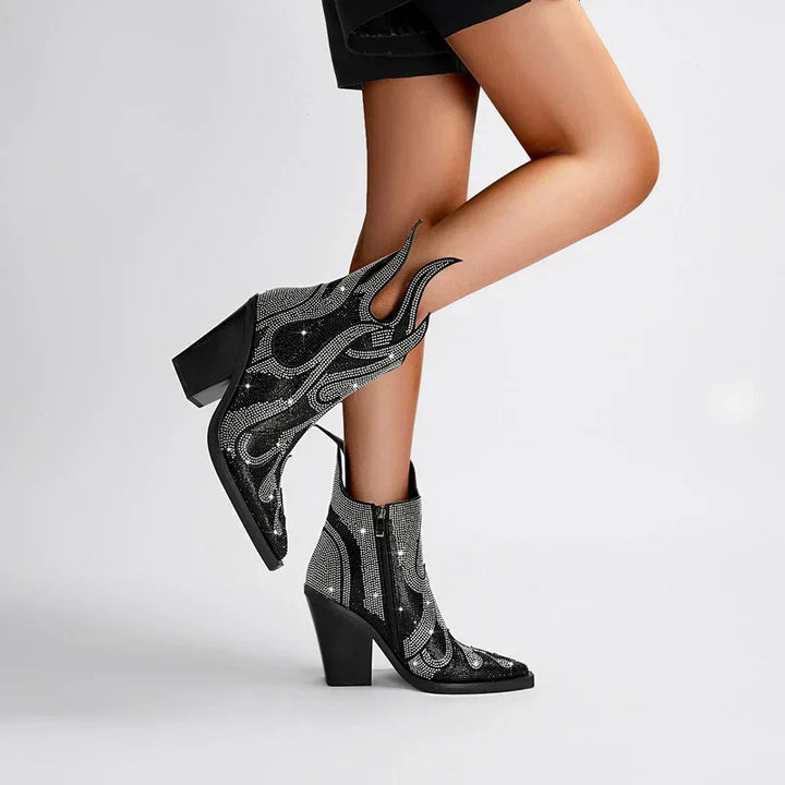 Women's Flame-Inspired Diva Boots - Command Every Step