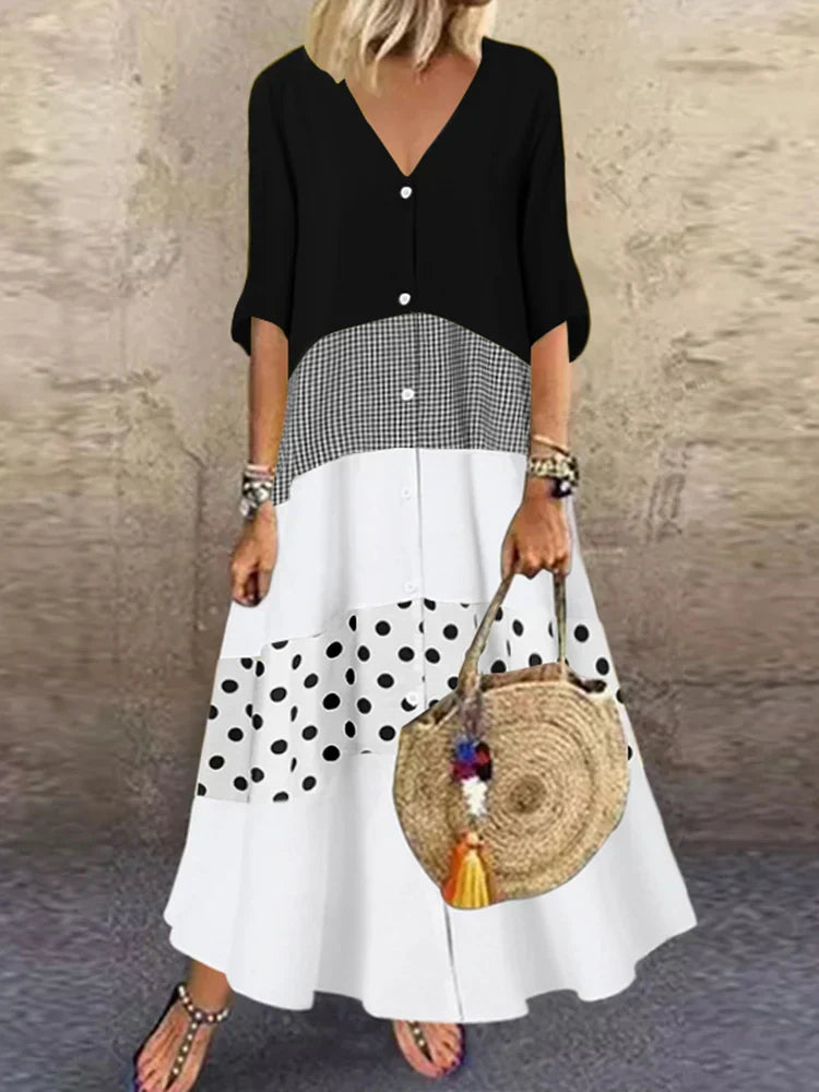 Women's Floral Flowing Maxi Dress - Effortless Summer Elegance