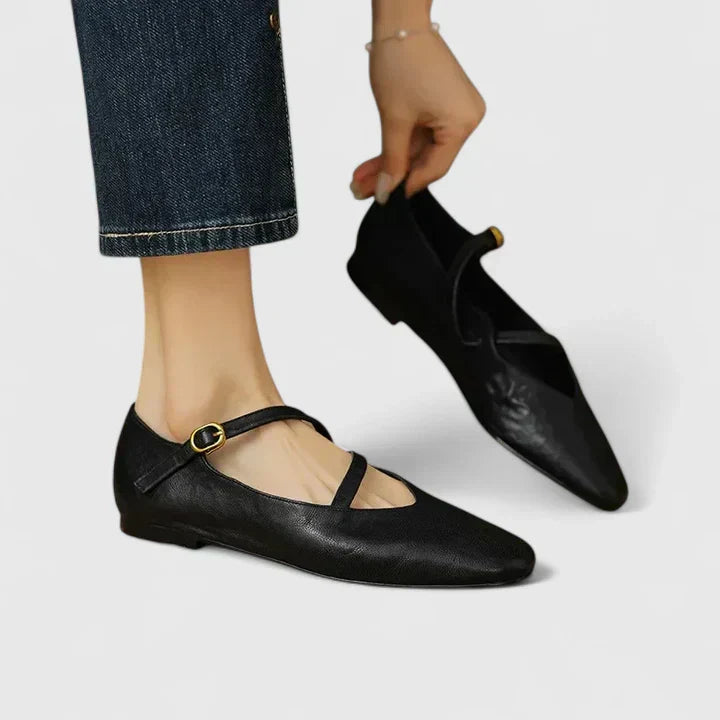 Women's Strap Ballet Flats - Everyday Elegance for All Occasions