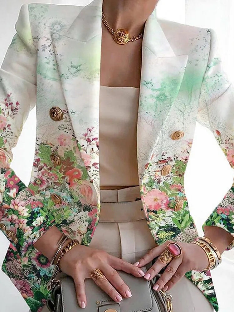 Women's Botanical Tailored Blazer - Polished & Elegant