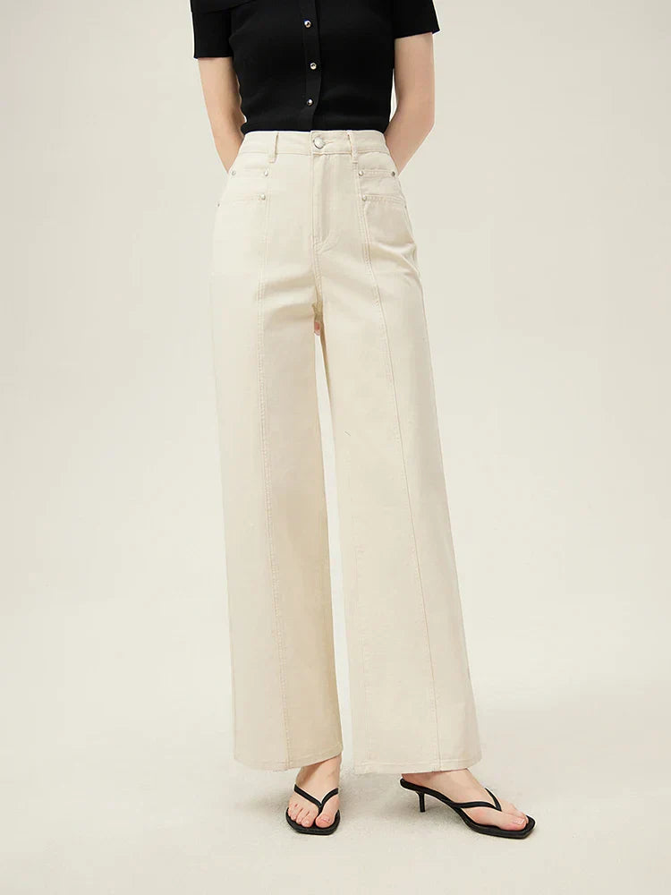 Women's Wide-Leg Denim Jeans – Relaxed Vintage-Inspired Fit