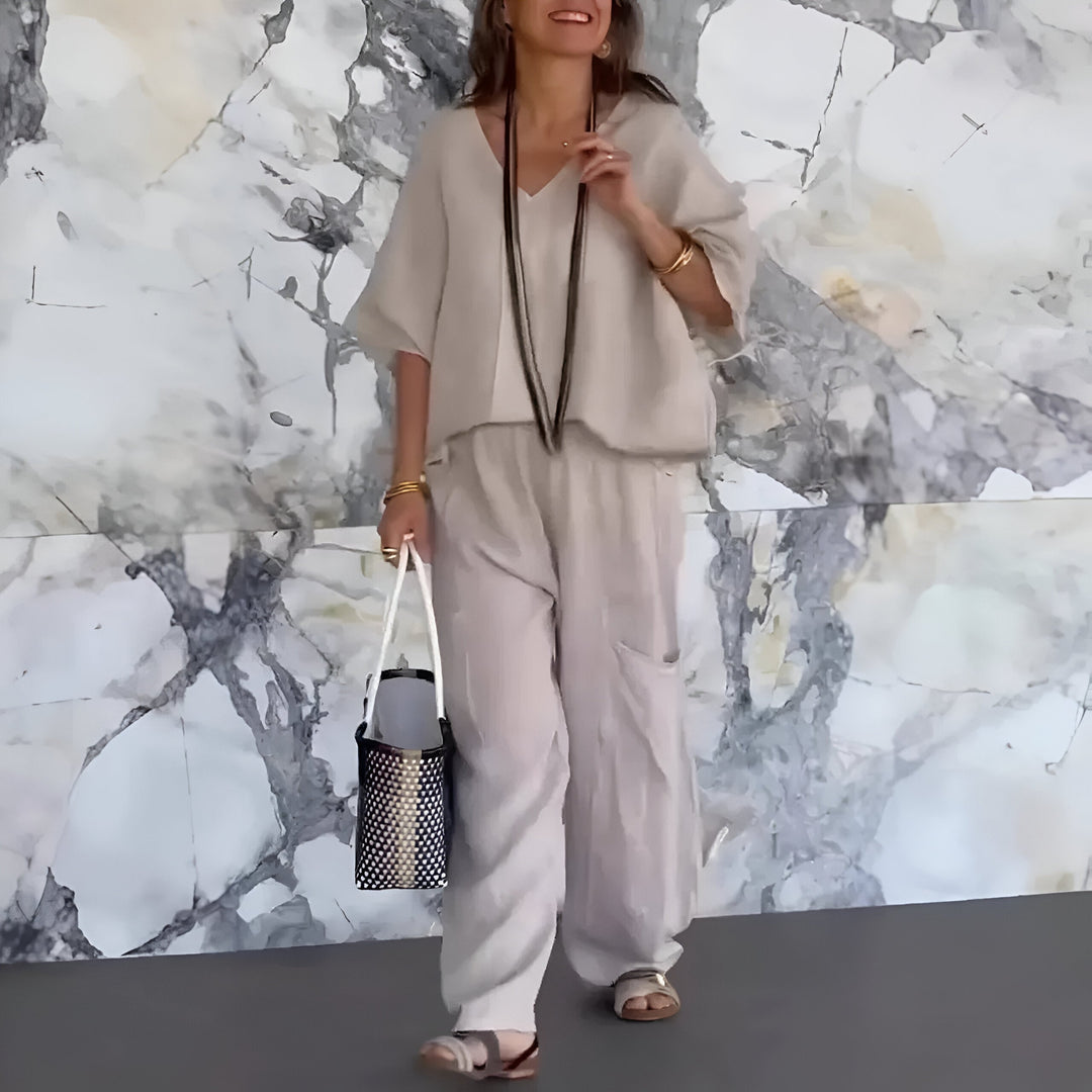 Women's Casual Two-Piece Set - Breezy Summer Style