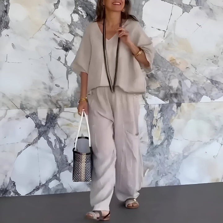Women's Casual Two-Piece Set - Breezy Summer Style