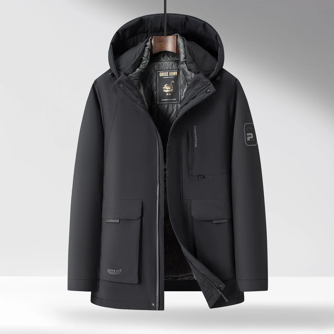 Men's Down Parka – Insulated Hooded Winter Coat