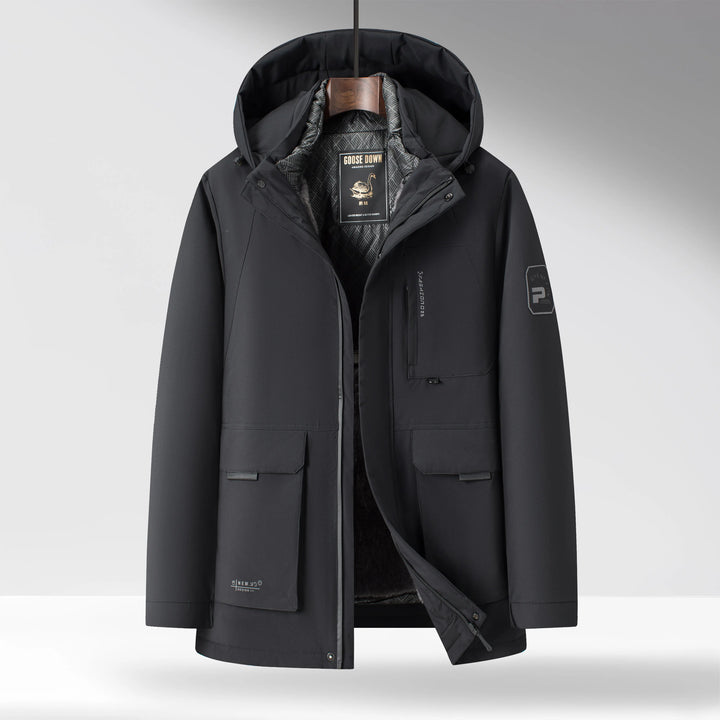 Men's Down Parka – Insulated Hooded Winter Coat