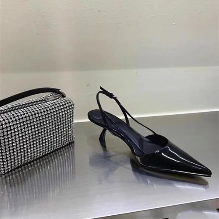 Women's Slingback Low Heels - Polished Comfort for Day to Night