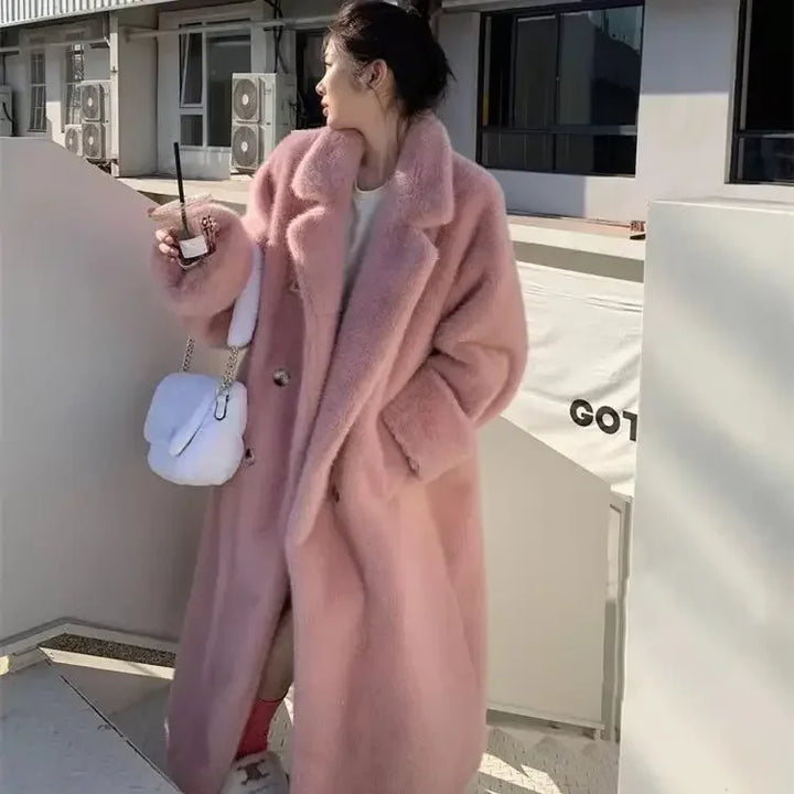 Women's Irene Double-Breasted Coat - Cozy Winter Essential