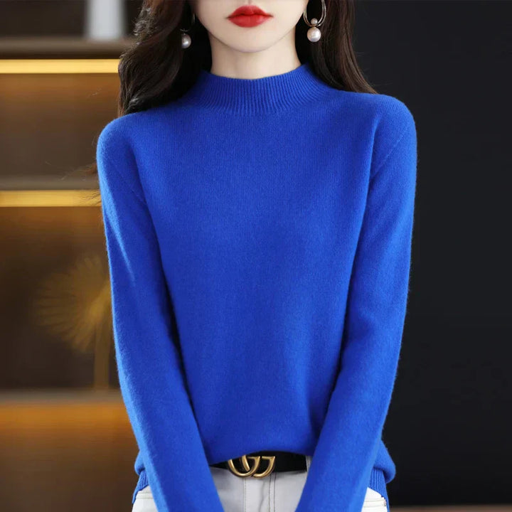Women's Merino Wool Cashmere Blend Sweater - Soft & Warm