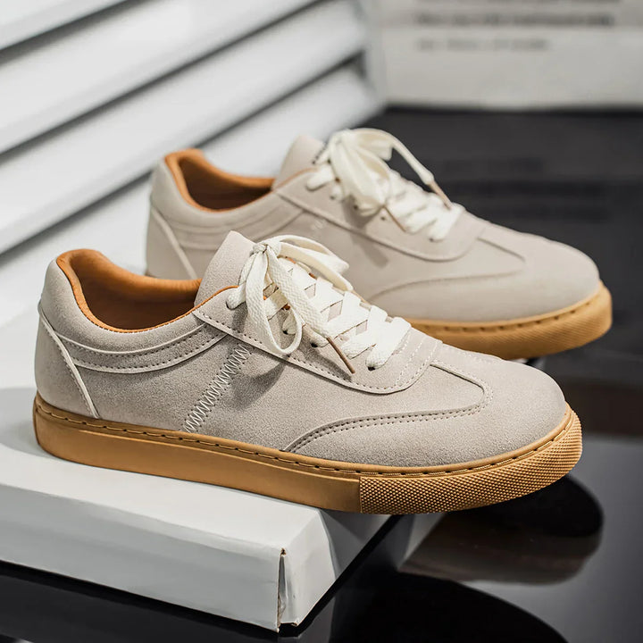 Men's Suede Low-Top Trainers – Gum Sole Casual Sneakers