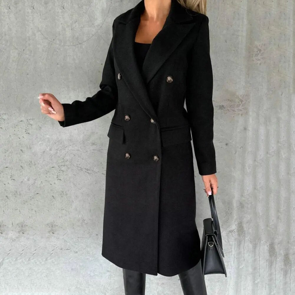 Women's Reversible Long Winter Coat - Two Looks, One Coat