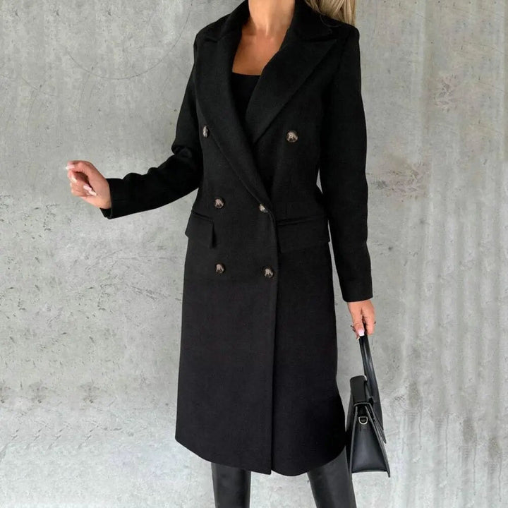 Women's Reversible Long Winter Coat - Two Looks, One Coat