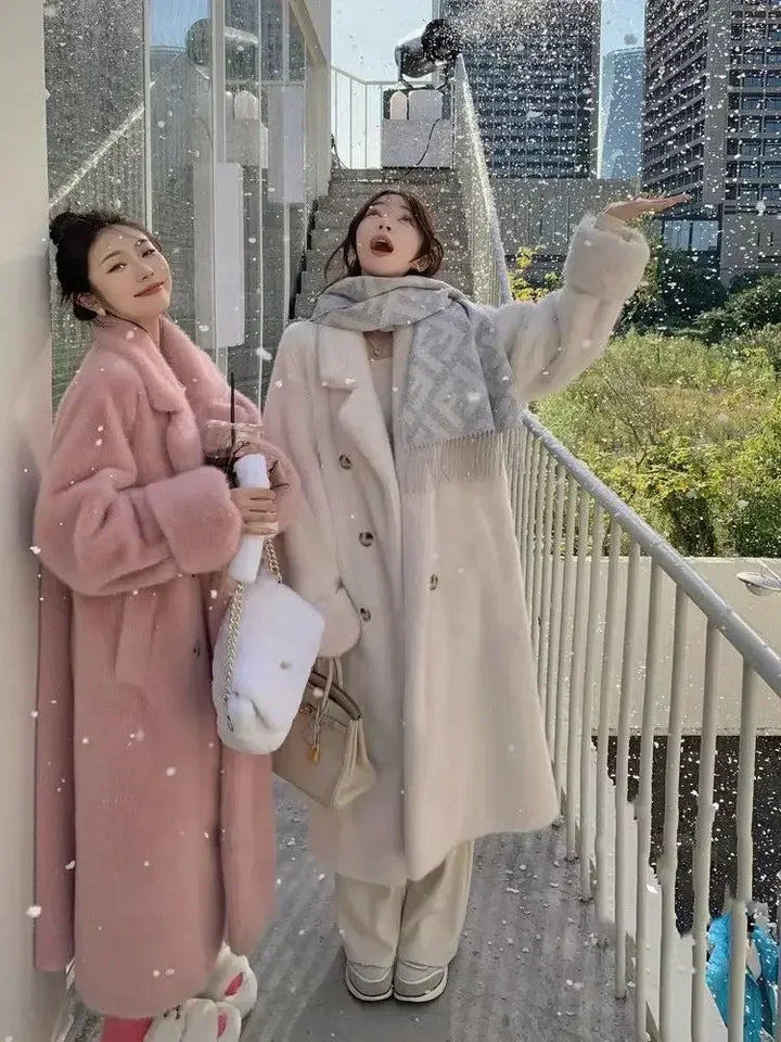 Women's Irene Double-Breasted Coat - Cozy Winter Essential