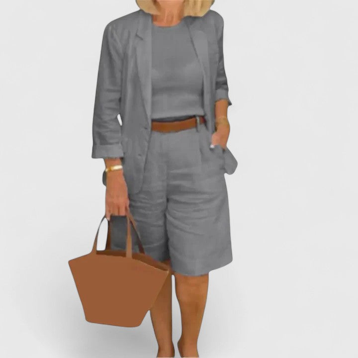 Women's Elegant Two-Piece Suit Set - Perfect for Summer Occasions
