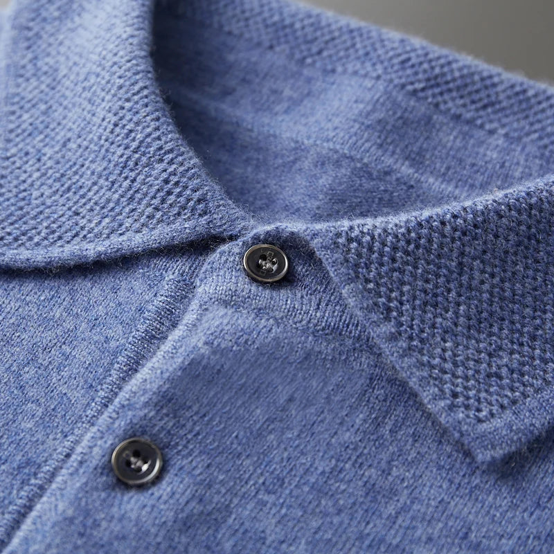 Men's Merino Wool Polo Shirt – Breathable Smart-Casual Top