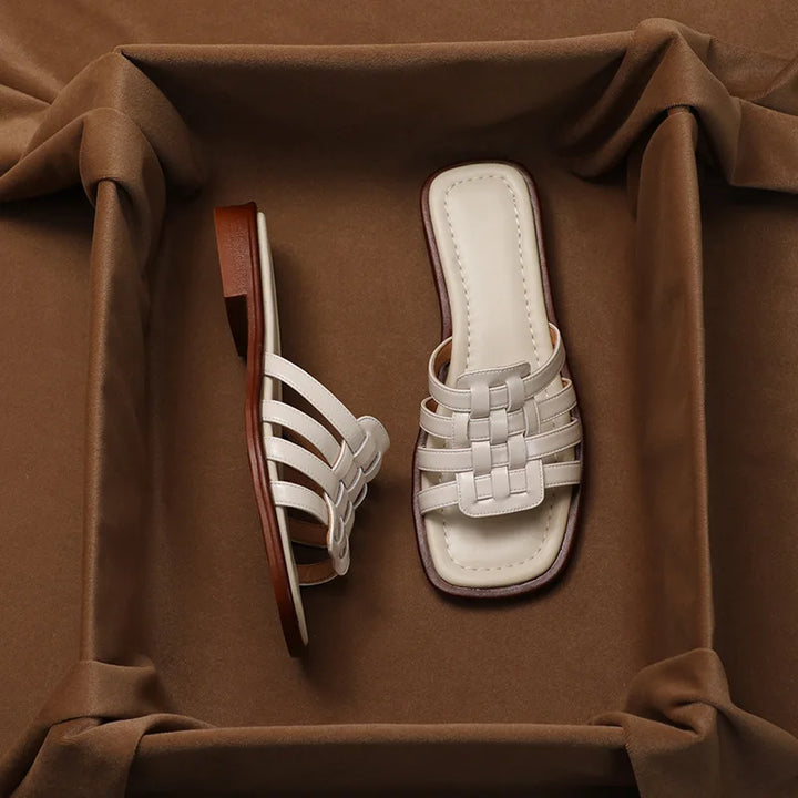 Women's Calabria Woven Leather Slippers - Everyday Elegance