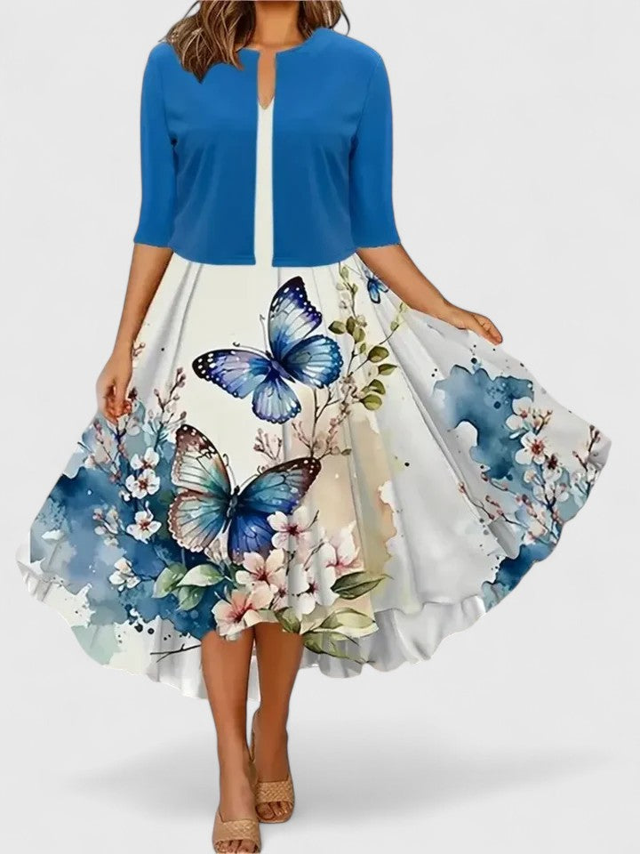 Women's Elegant Midi Dress - Effortless for Any Occasion