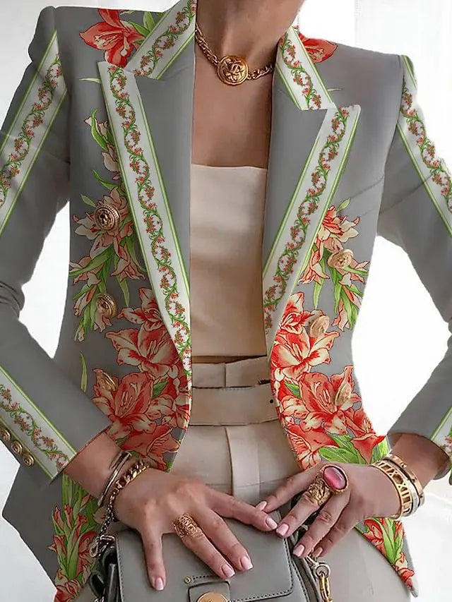 Women's Botanical Tailored Blazer - Polished & Elegant