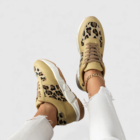 Women's Leopard Print Comfort Shoes - Elegant Pain-Free Walking