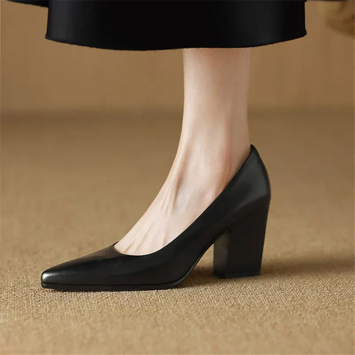 Women's Verona Pointed Toe Block Heel Pumps - Everyday Elegance