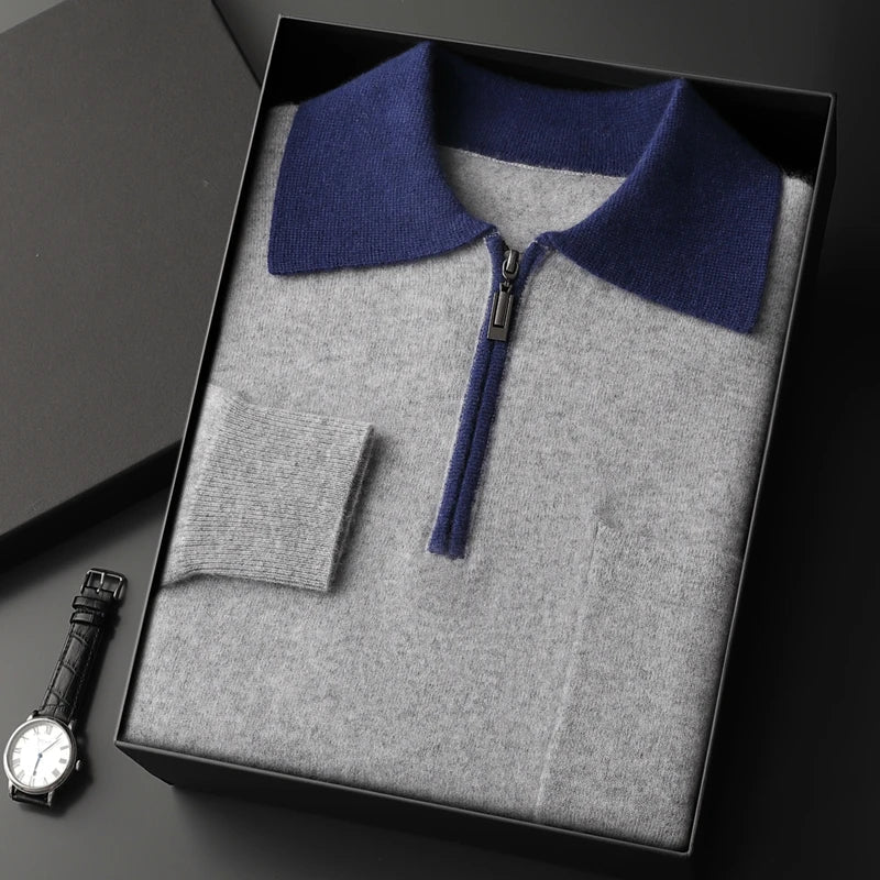 Verano Cashmere Zip Polo