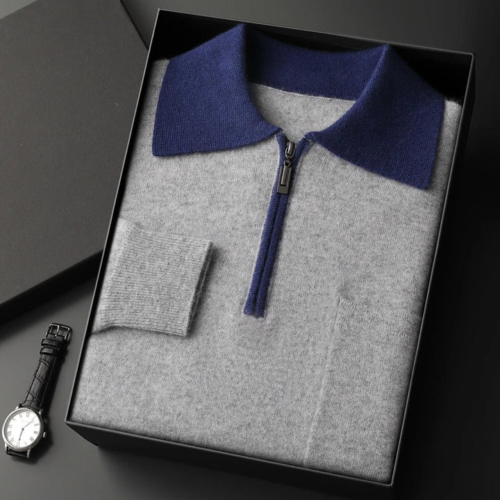 Verano Cashmere Zip Polo