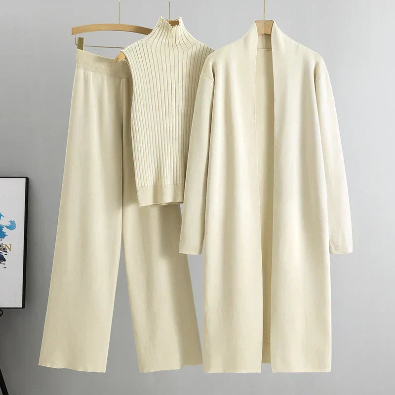 Women's Maya Elegant 3-Piece Lounge Set - Cozy & Polished