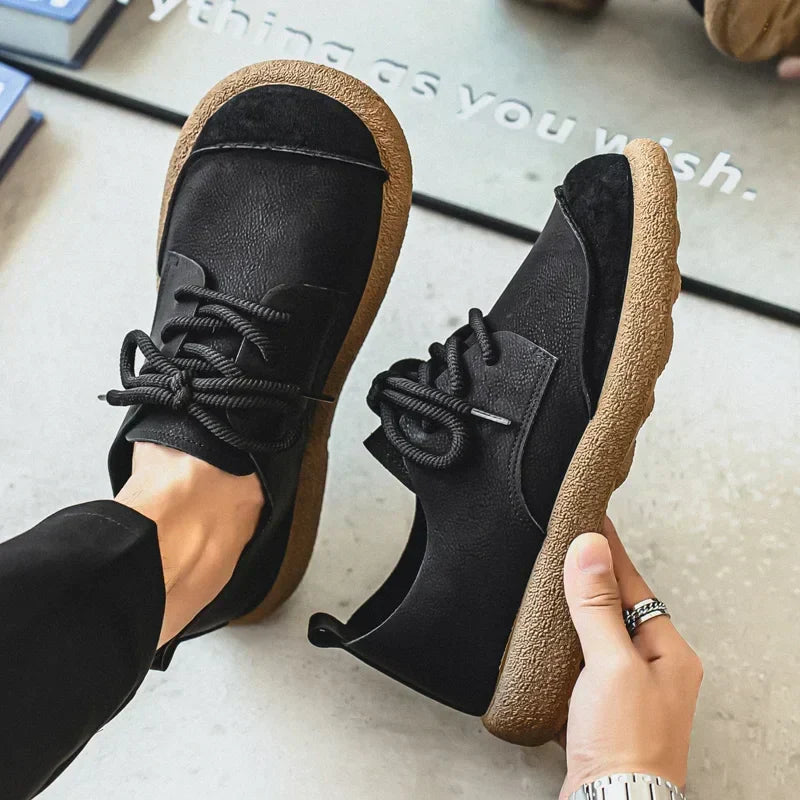 Men's Nomad Leather & Suede Sneakers – Lace-Up Trainers